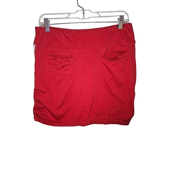 SWINGDISH Olivia Red & Bloom Print Golf Skirt with Under Short Size Medium (393) - Picture 2 of 4